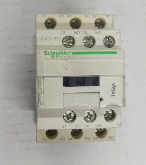 TELEMECANIQUE CAD50 Control Relay 10 amp 3Ø 120V w/ LAD4VU suppressor USED