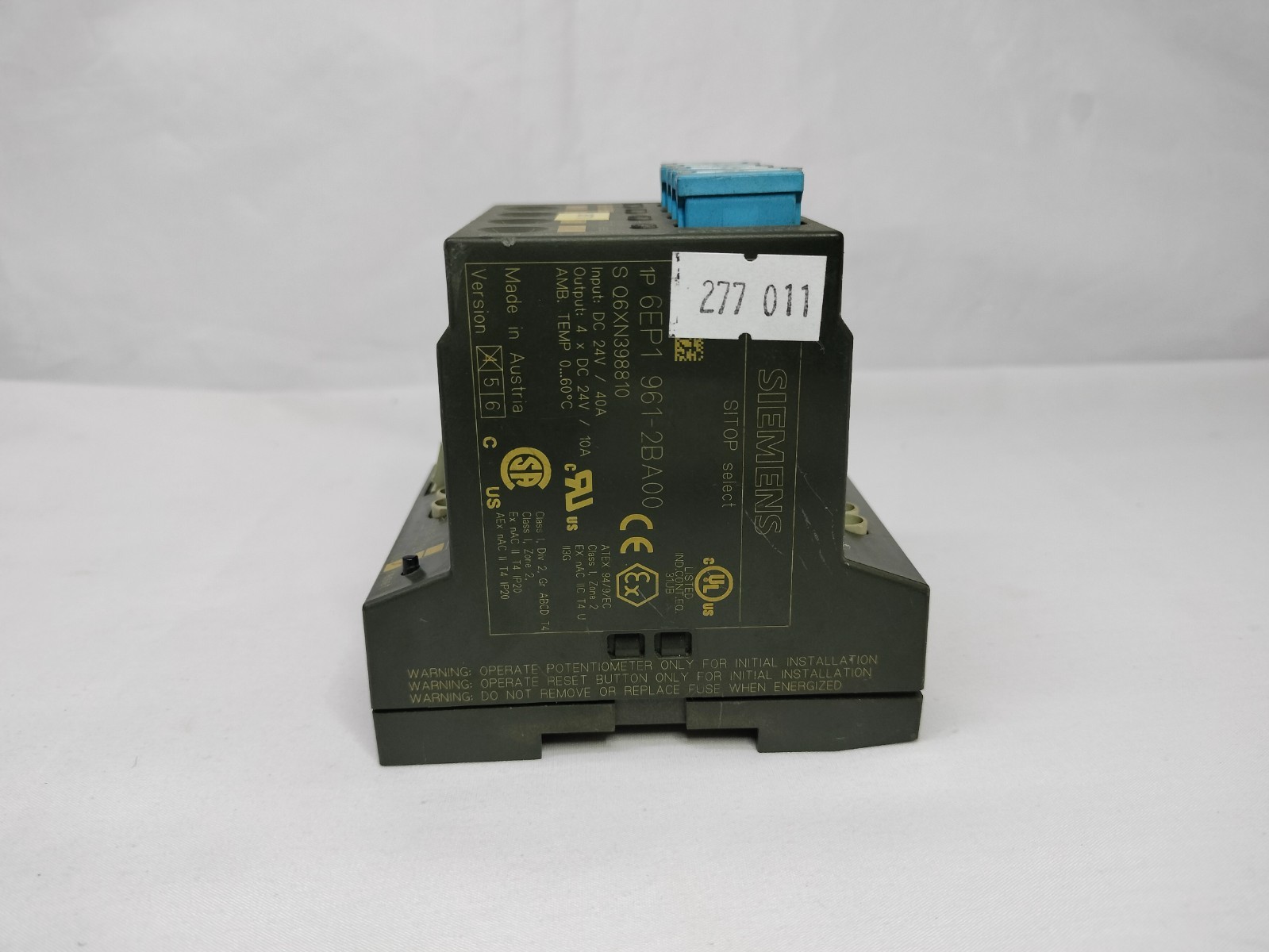 Siemens 6EP1 961-2BA00 6EP19612BA00 Diagnosis Module Controller Made in Austria