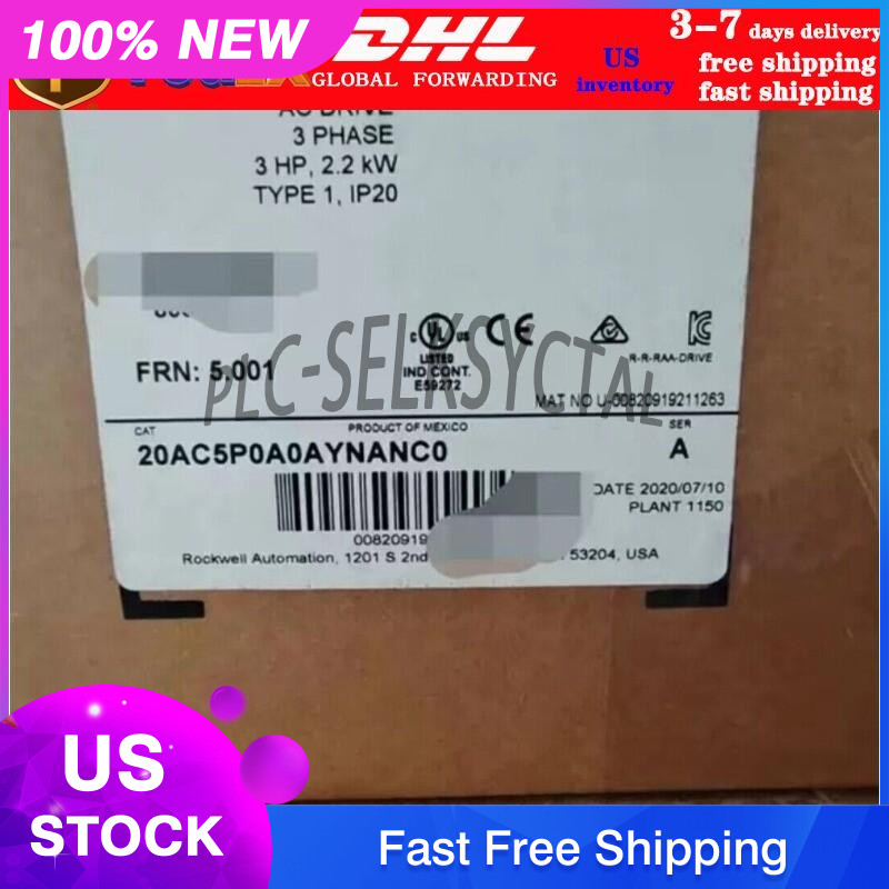 NEW AB PowerFlex 70 AC Drive 5 A At 2.2 KW 20A 20AC5P0A0AYNANC0 US Free Tax