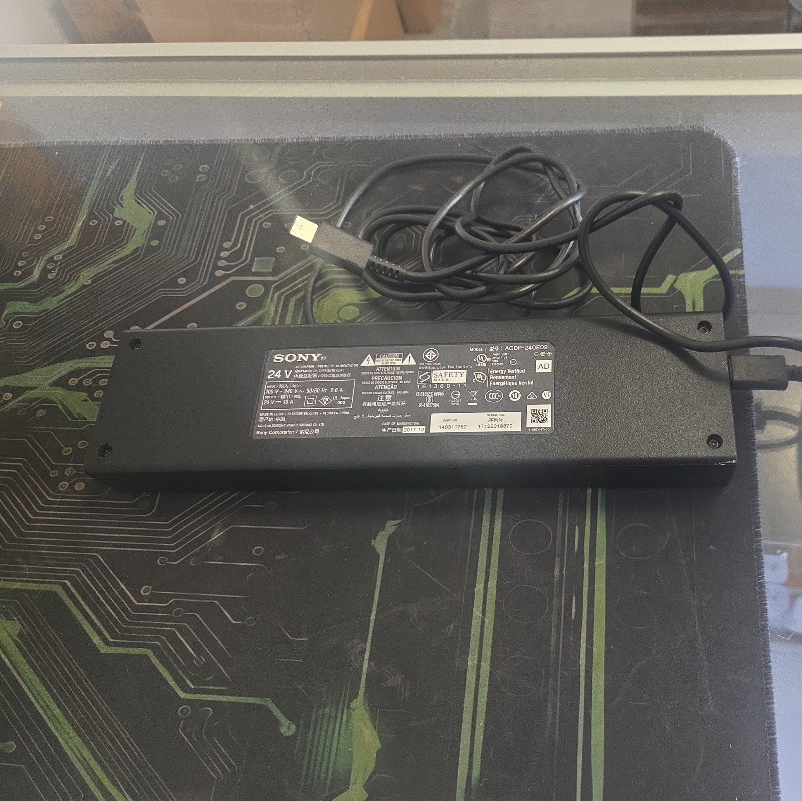 1PCS Used For SONY ACDP-240E02 24V 10A LCD TV Power Adapter
