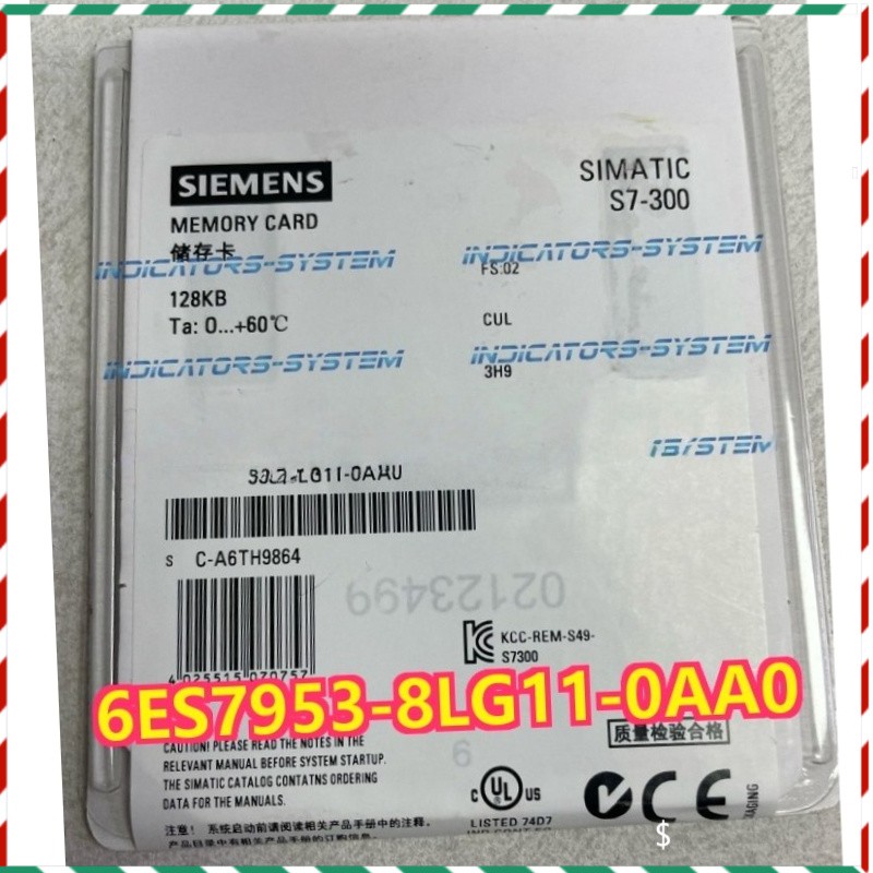 Siemens 6ES7953-8LG11-0AA0 6ES7 953-8LG11-0AA0 New S7-300 128KB MMC Card 1PC