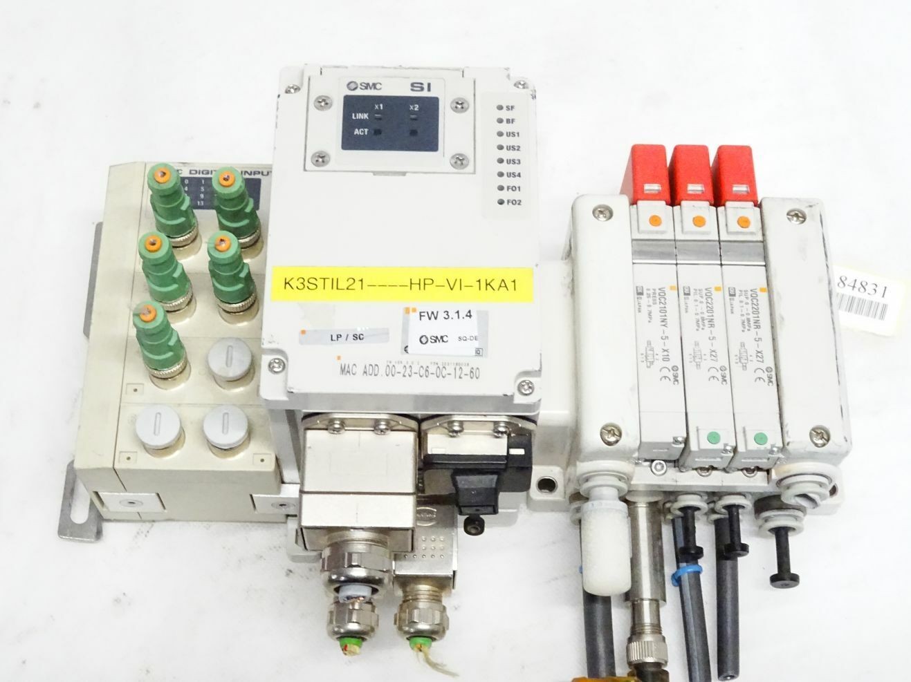 SMC EX245-SPR1-X165 + EX245-DX1-X36 + 2x VQC2201NR-5-X27 + VQC2101NY-5-X10