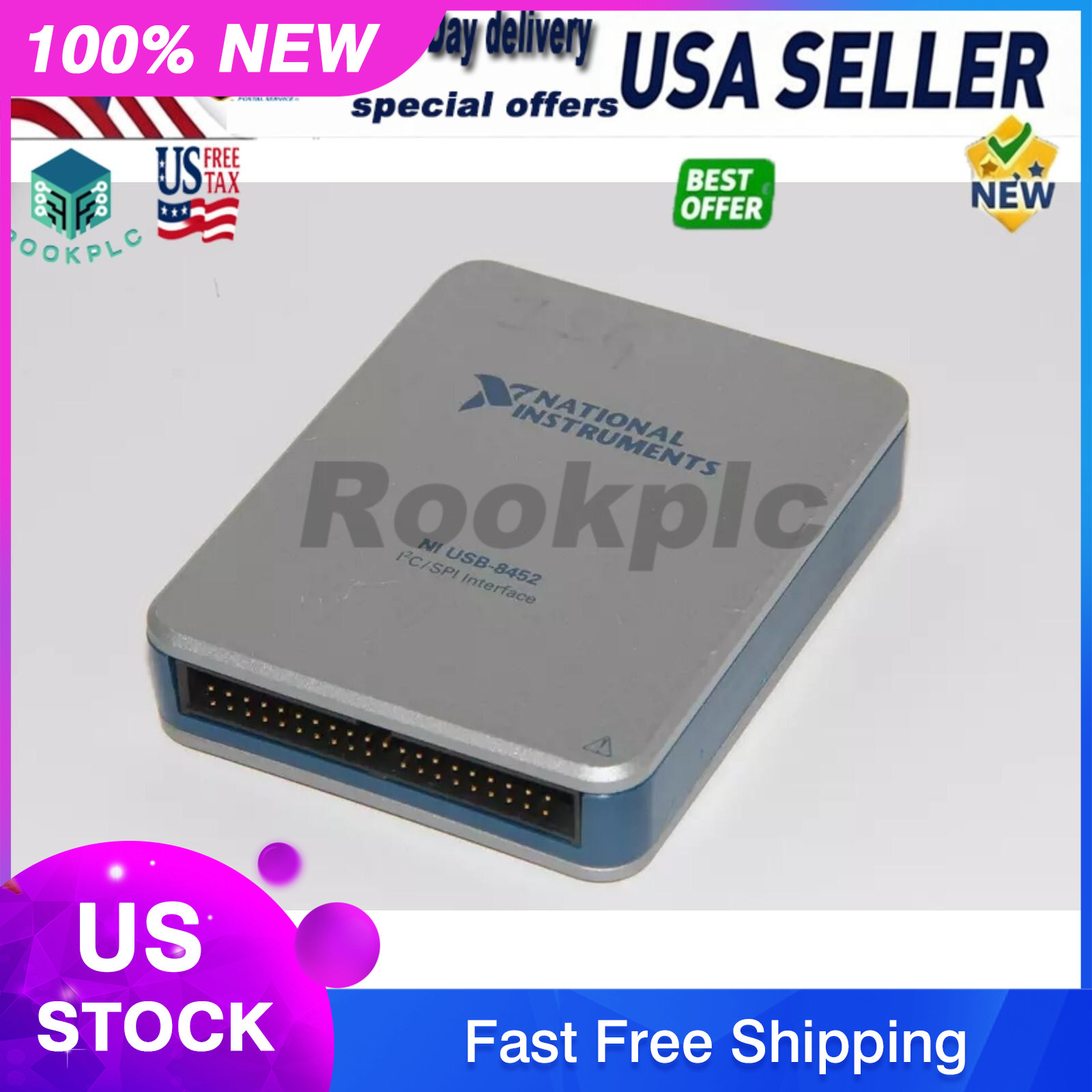 US Free TAX NEW NI USB-8452 USB8452 I²C/SPI Interface Device.