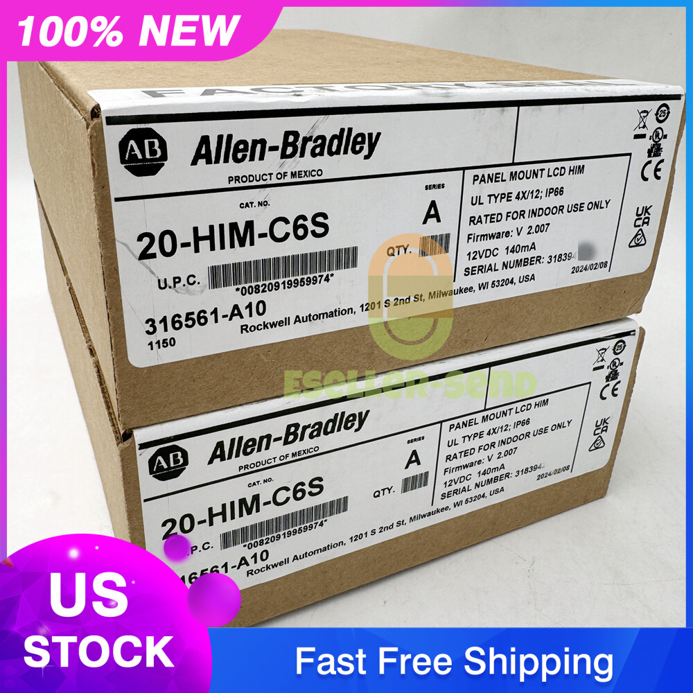 Allen-Bradley 20-HIM-C6S SER A Powerflex Panel Mount LCD HIM New Factory Sealed