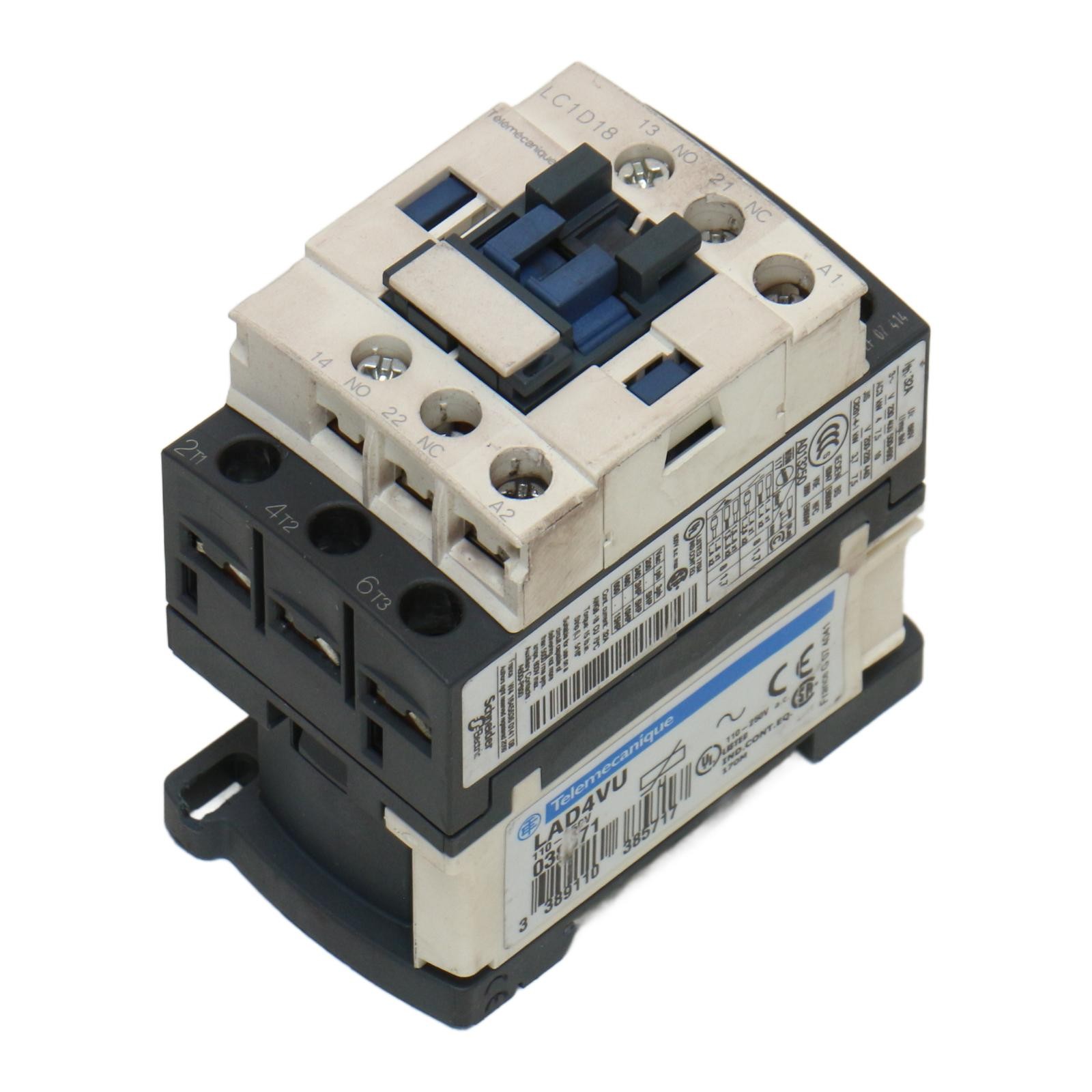 LC1D18 + LAD4VU TELEMECANIQUE, LC1D18 Telemecanique 230V 50/60Hz + LAD4VU ……