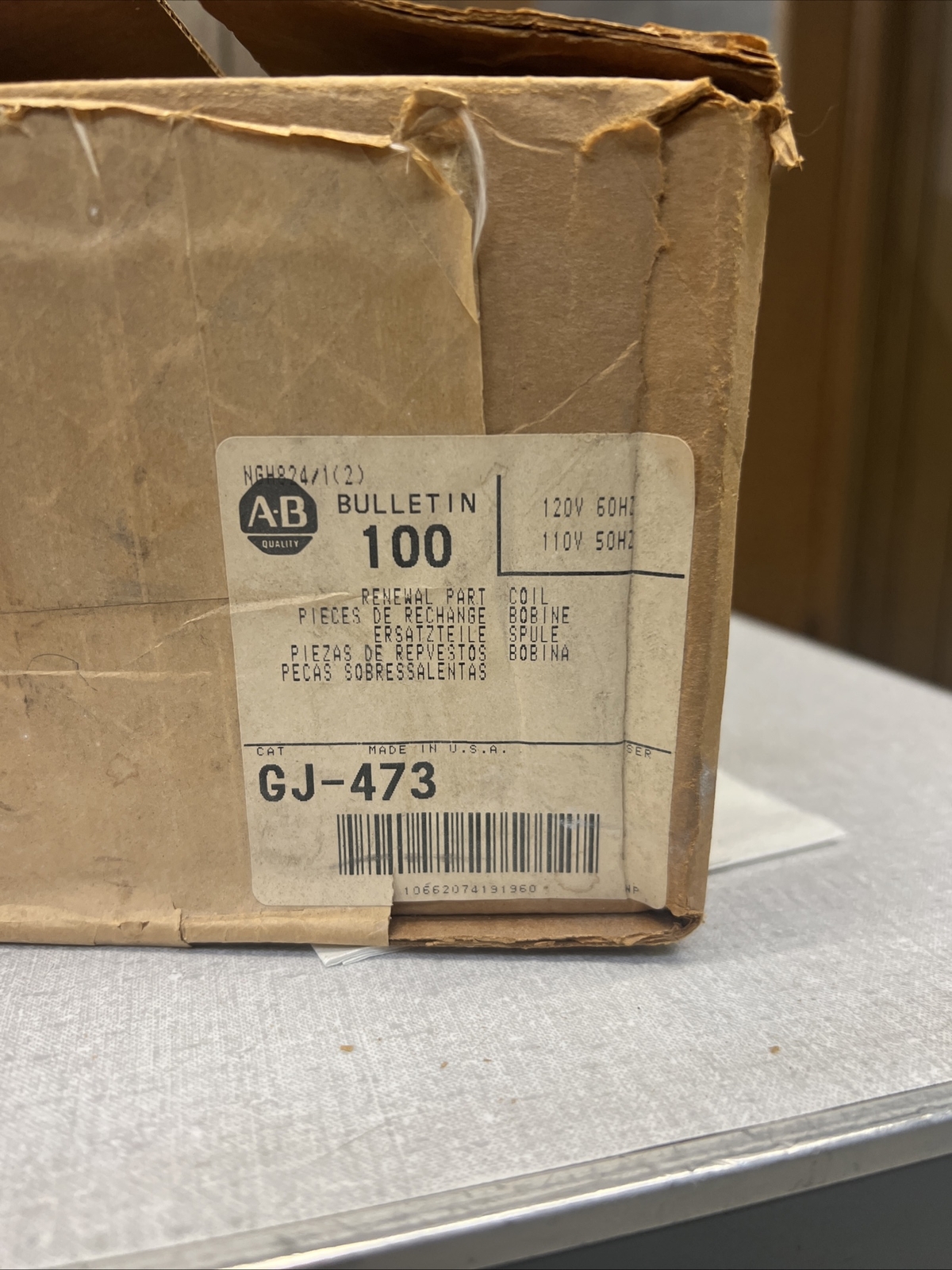 Allen Bradley GJ-473 Coil 110V 50HZ 120V 60HZ