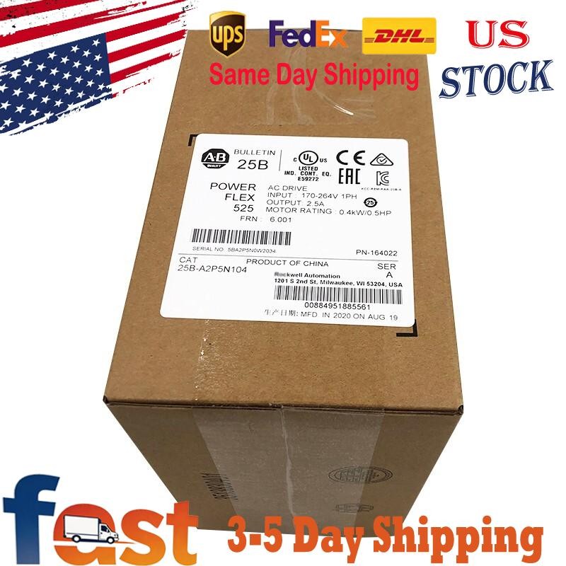 New 25B-A2P5N104 Power 525 AC Drive 0.4kW/0.5HP FREE 25BA2P5N104 US Free Tax
