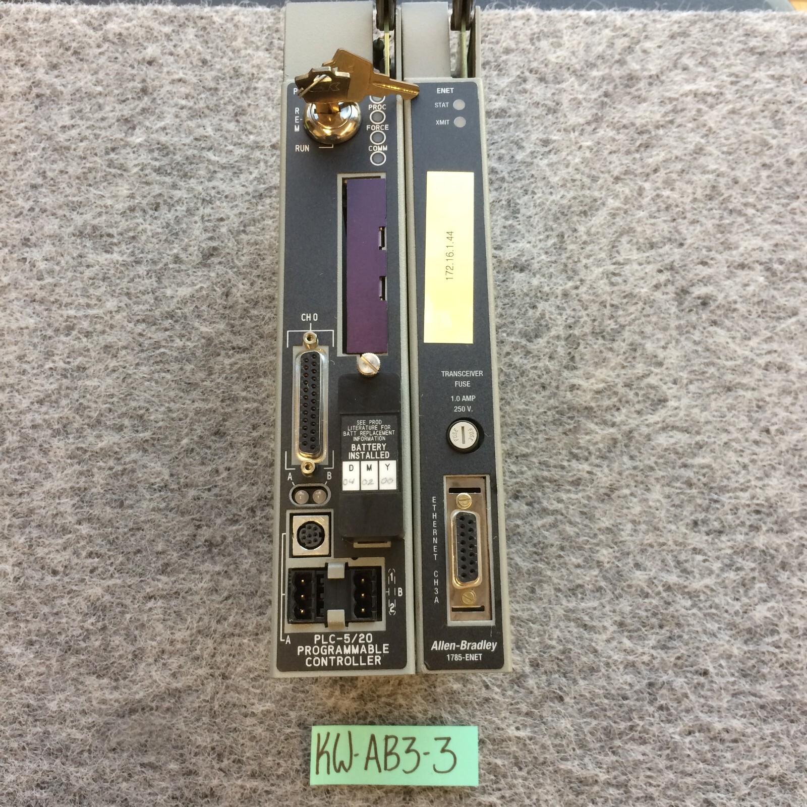 1785-L20B / E Allen Bradley PLC 5 Processor 1785L20B & 1785-ENET A Ethernet