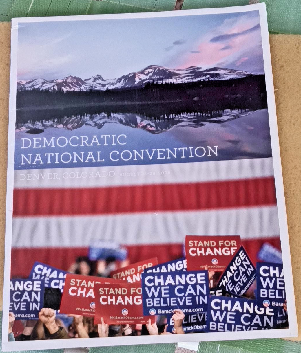 PRESIDENT OBAMA 44TH PRESIDENT BIDEN MICHELLE DNC 2008 PROGRAM DENVER NICE GIFT