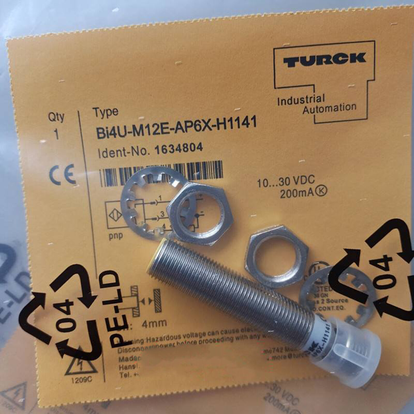 1PC proximity switch sensor Bi4U-M12E-AP6X-H1141