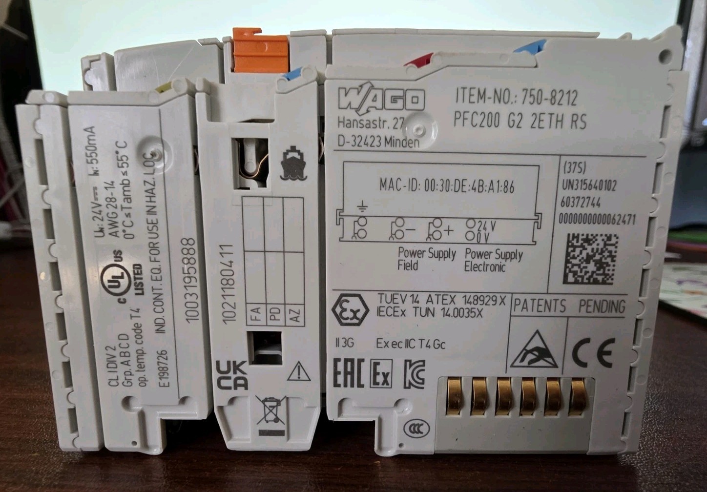 NEW OPEN BOX WAGO 750-8212 PFC 200 Generation 2 programmable logic controller