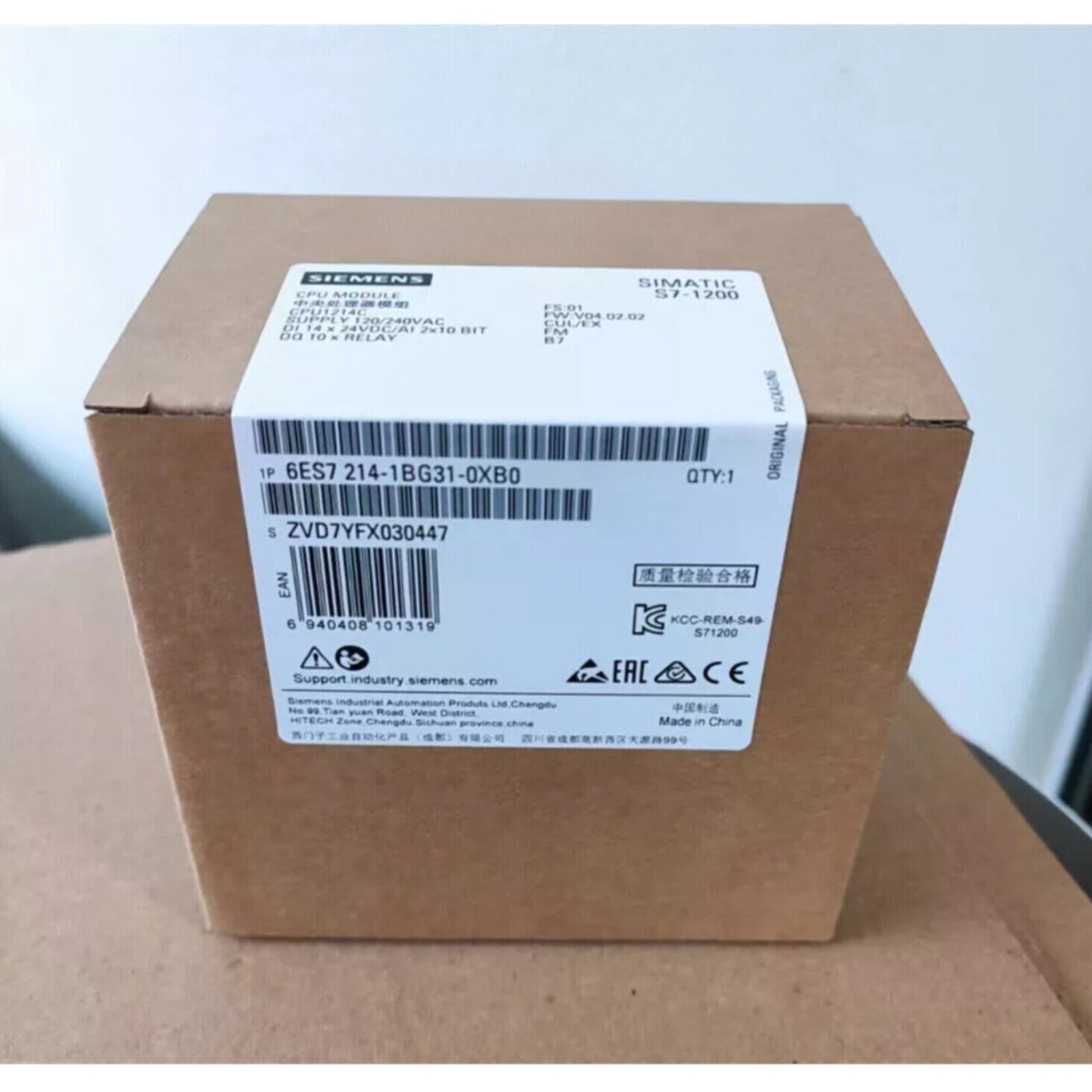 6ES7214-1BG31-0XB0 NEW SIEMENS CPU Central Processing Unit 6ES7 214-1BG31-0XB0