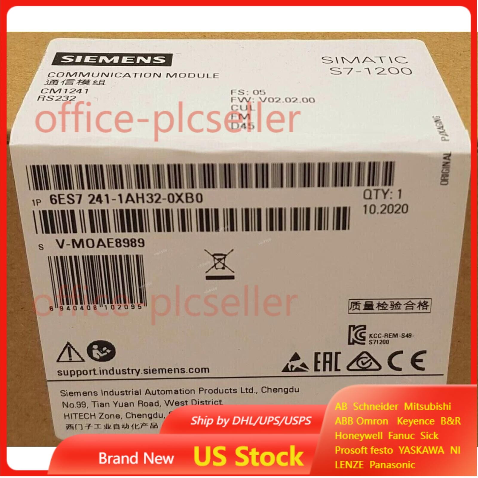 New Siemens 6ES7 241-1AH32-0XB0 6ES7241-1AH32-0XB0 SIMATIC S7-1200 CM 1241