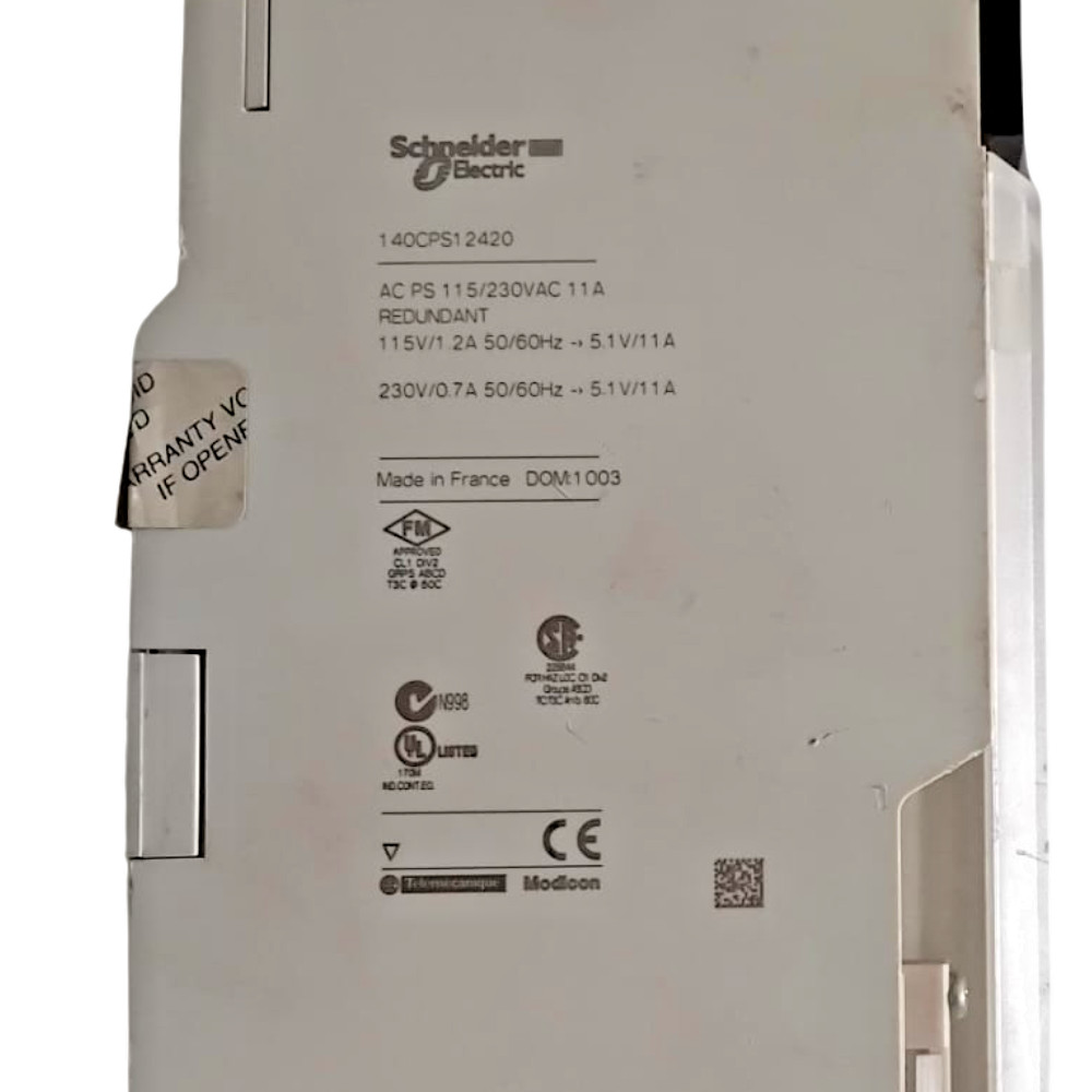SCHNEIDER Electric 140CPS12420 Power Supply Unit, FOR PARTS/ REPAIR