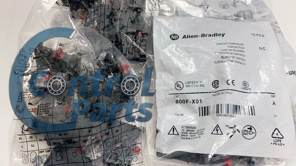 New Factory Sealed Allen-Bradley 800F-X01 contact block 800FX01 (Pack of 10pcs)