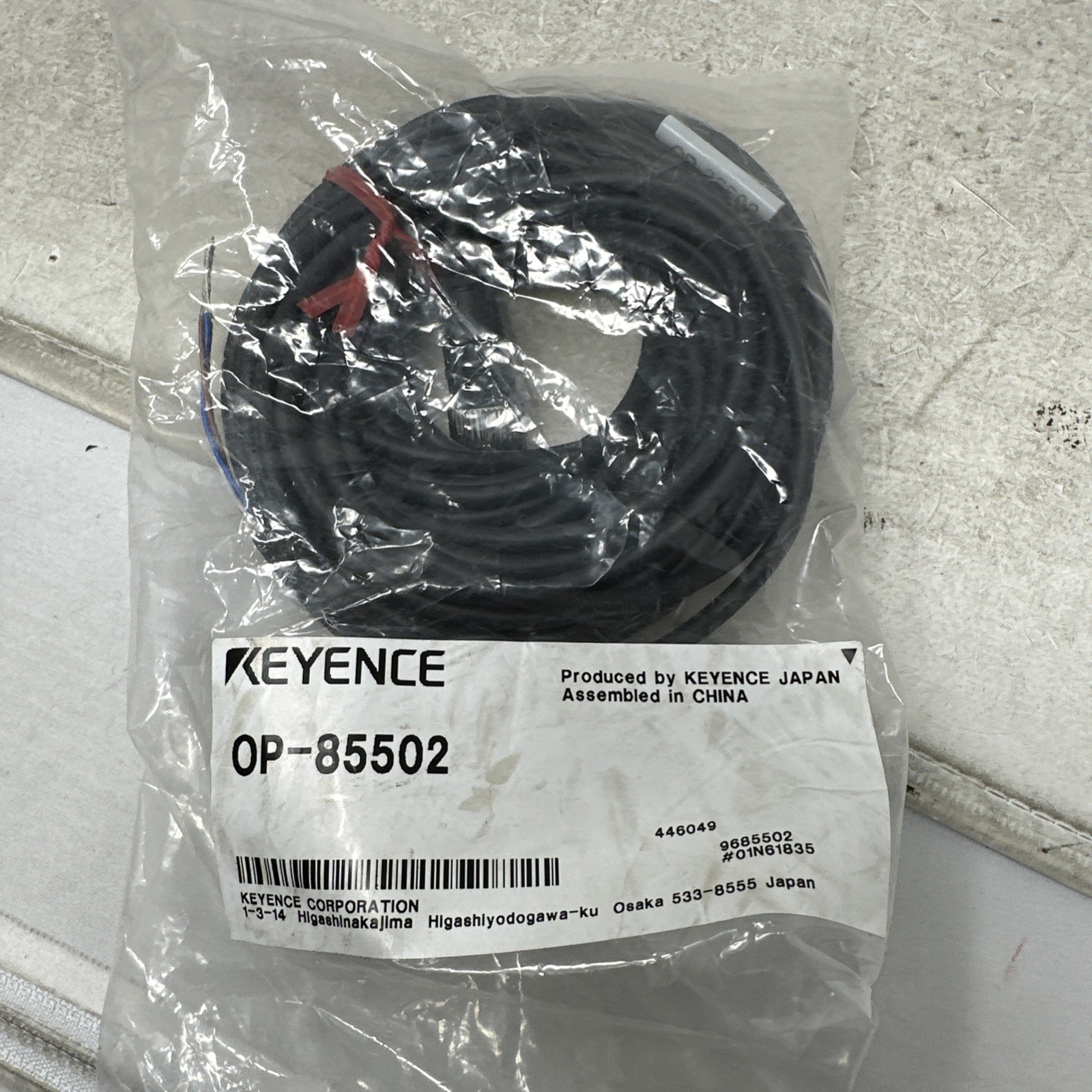 Keyence OP-85502, 10 Meter M12 4-Pin Cable Cord Cordset Harness