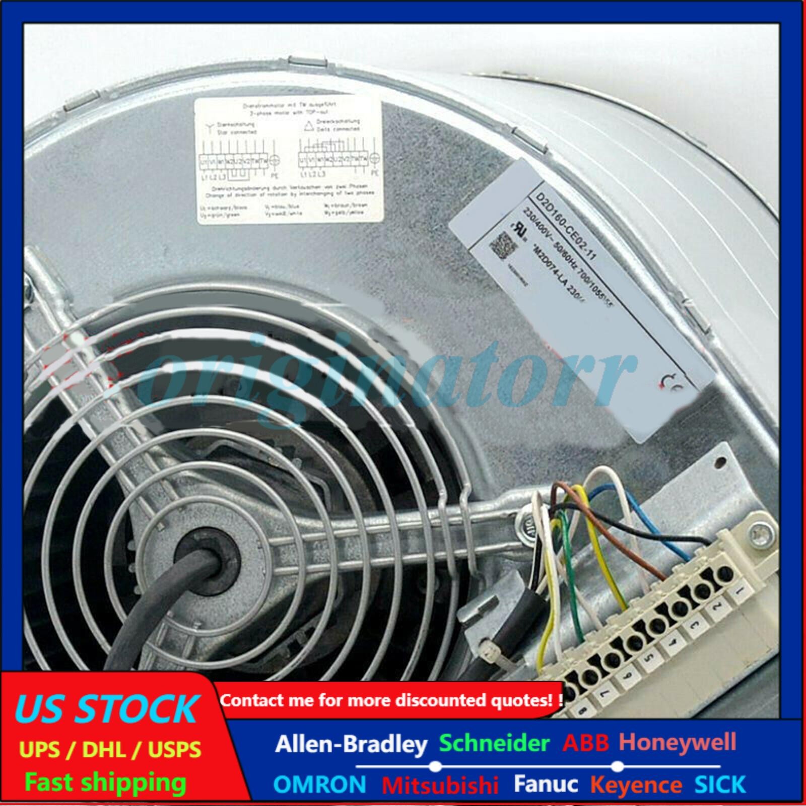1pc New Siemens Inverter Fan D2D160-CE02-11 230/400V 700W Fast Shipping