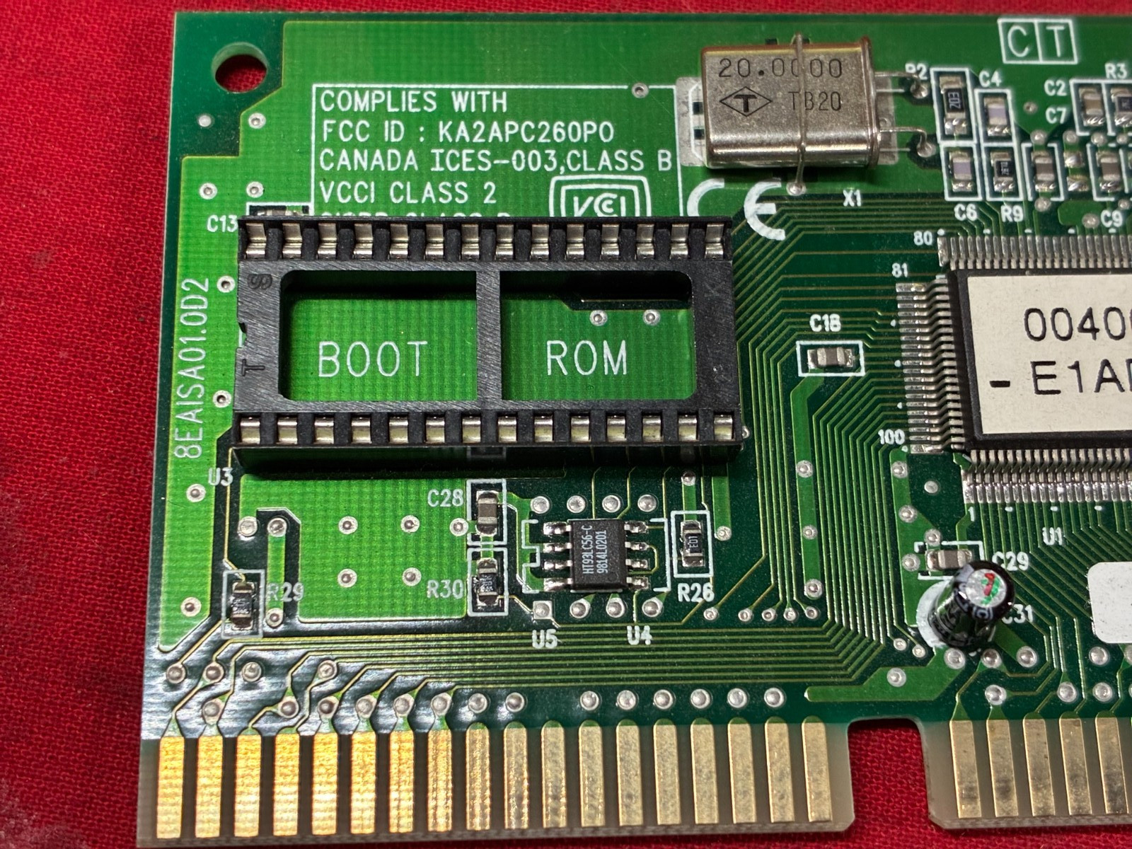 SMC ISA NETWORK CARD 8EAISA01.0D2, KA2APC260P0 REV-D2