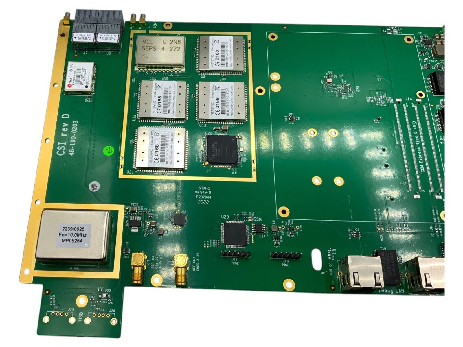 CSI rev D 46-190-0203 – Server Board With cover 46-480-2450 & 46-150-0363