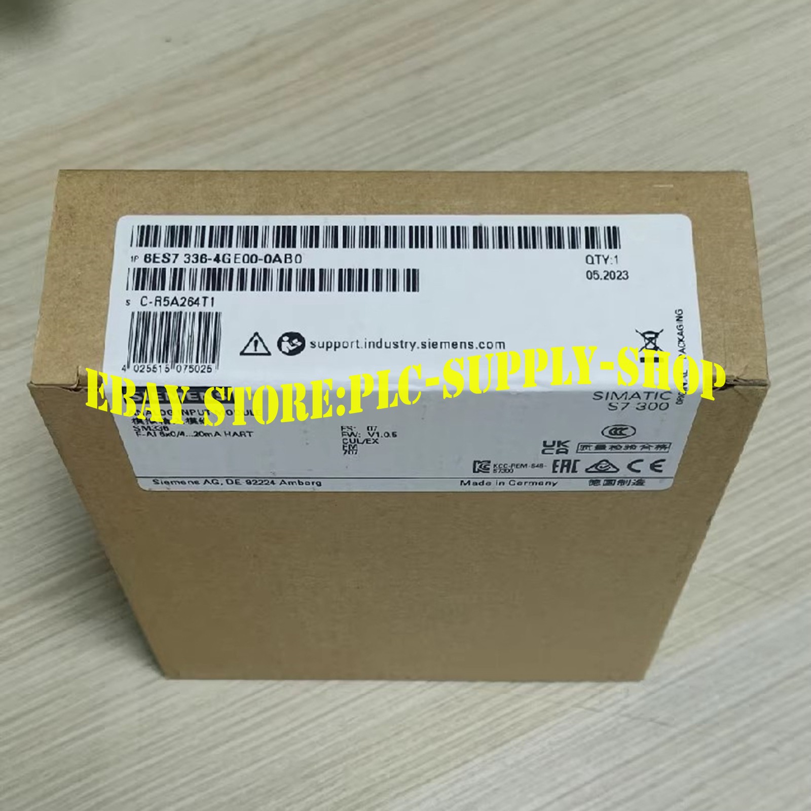 6ES7 336-4GE00-0AB0 NEW SIEMENS 6ES7336-4GE00-0AB0 S7-300 Analog Input Module