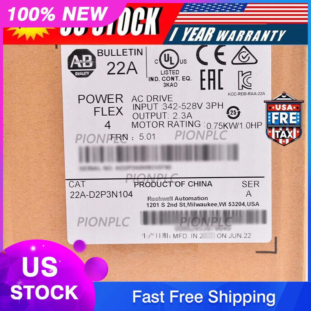 NEW Sealed AB 22B-D2P3N104 /A Powerflex 40 AC Drive 22B-D2P3N104 /A 1PCS