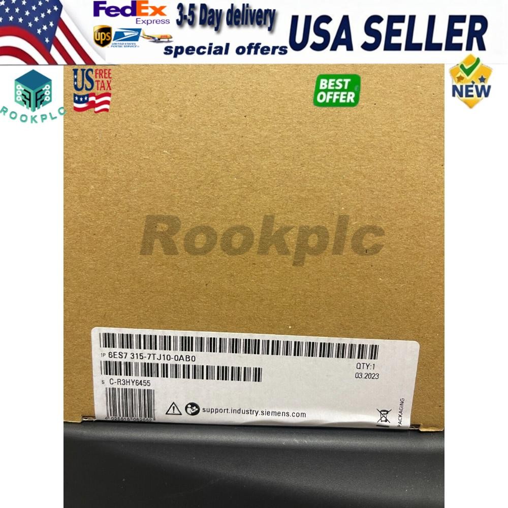 New Siemens 6ES7315-7TJ10-0AB0 6ES7 315-7TJ10-0AB0 S7-300 CPU 315T-3 PN/DP