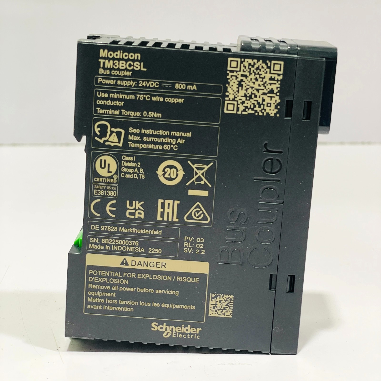 NEW SCHNEIDER ELECTRIC MODICON TM3BCSL BUS COUPLER MODULE
