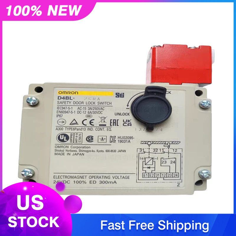 1PC Omron D4BL-2CRA Guard Lock Safety door Switch D4BL2CRA