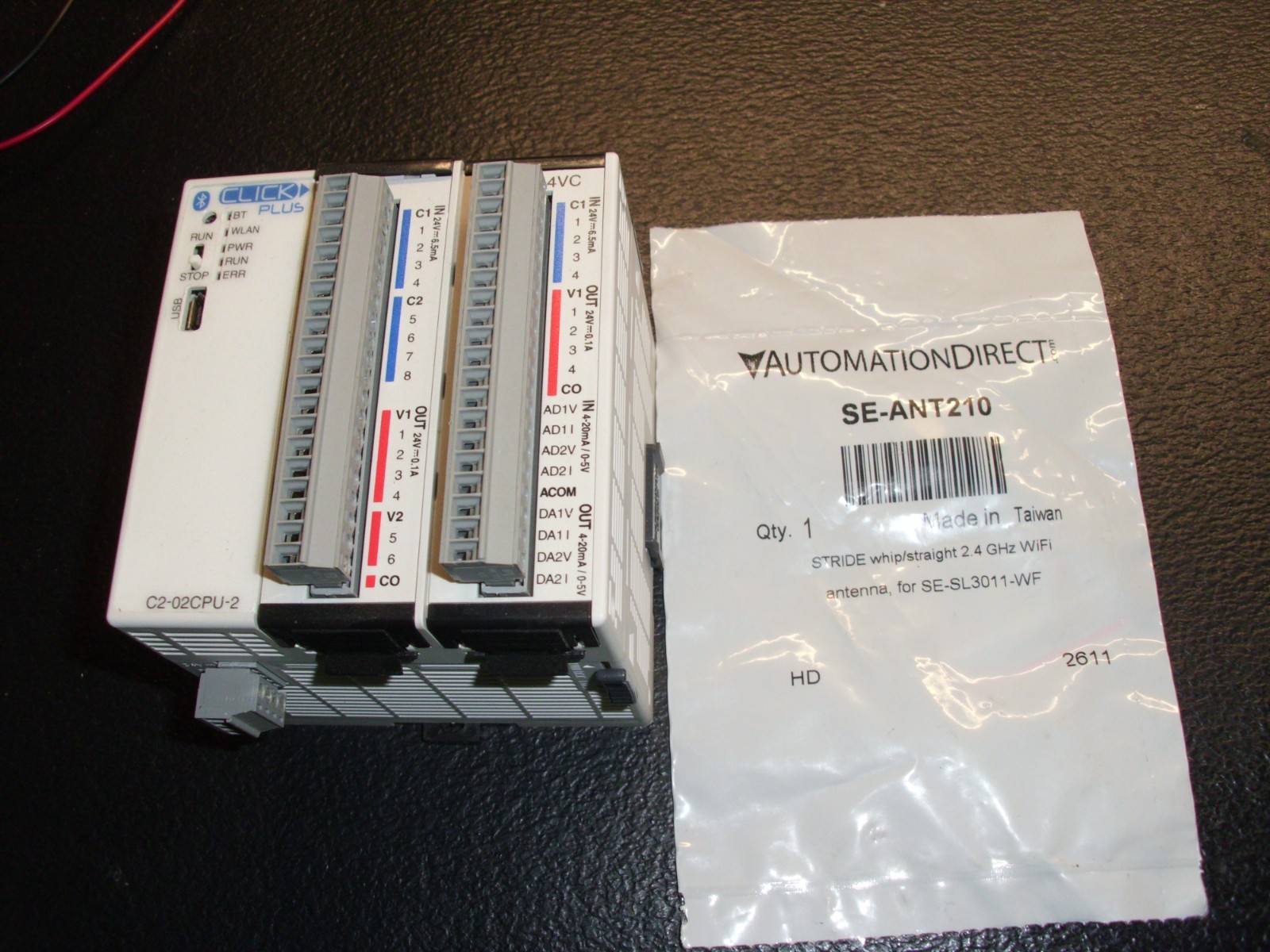 AUTOMATION DIRECT Click Plus PLC C2-02CPU-2 with C2-08D2-4VC & C2-14D2 Modules