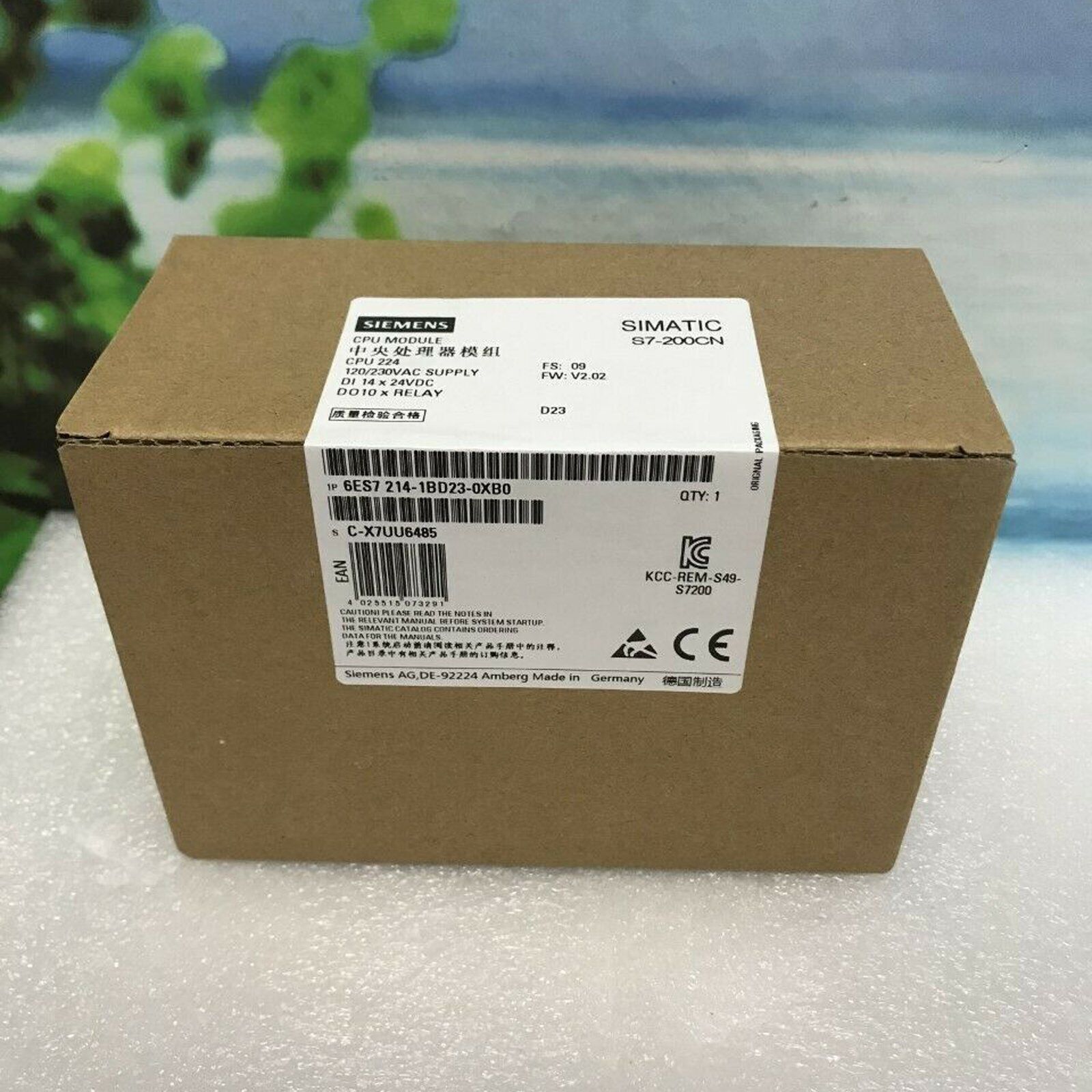 1PC New Siemens 6ES7 214-1BD23-0XB0 PLC Module 6ES72141BD230XB0