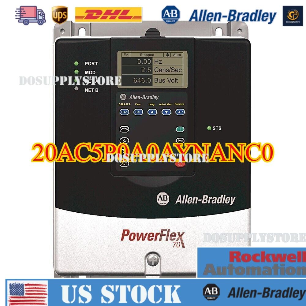 Allen-Bradley 20AC5P0A0AYNANC0 3-Phase 2.2kW 5A 400V 3HP AC Drive NEW IN BOX