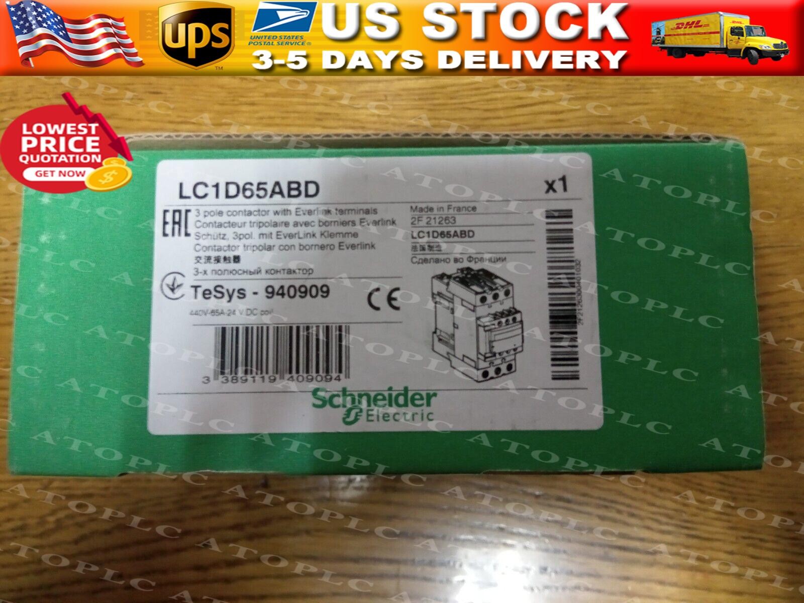Schneider LC1D65ABD Contactor 65A New In Box Fast Shipping