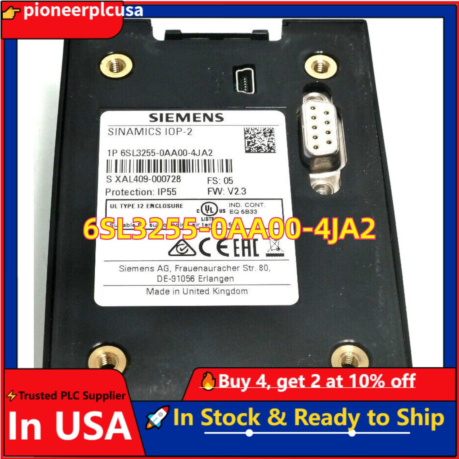 New Siemens 6SL3 255-0AA00-4JA2 6SL3255-0AA00-4JA2 G Intelligent Operator Panel