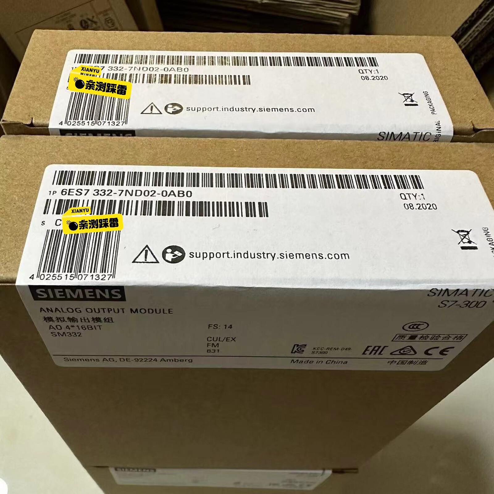 New Siemens 6ES7332-7ND02-0AB0 6ES7 332-7ND02-0AB0 S7-300 Analog Output SM 332