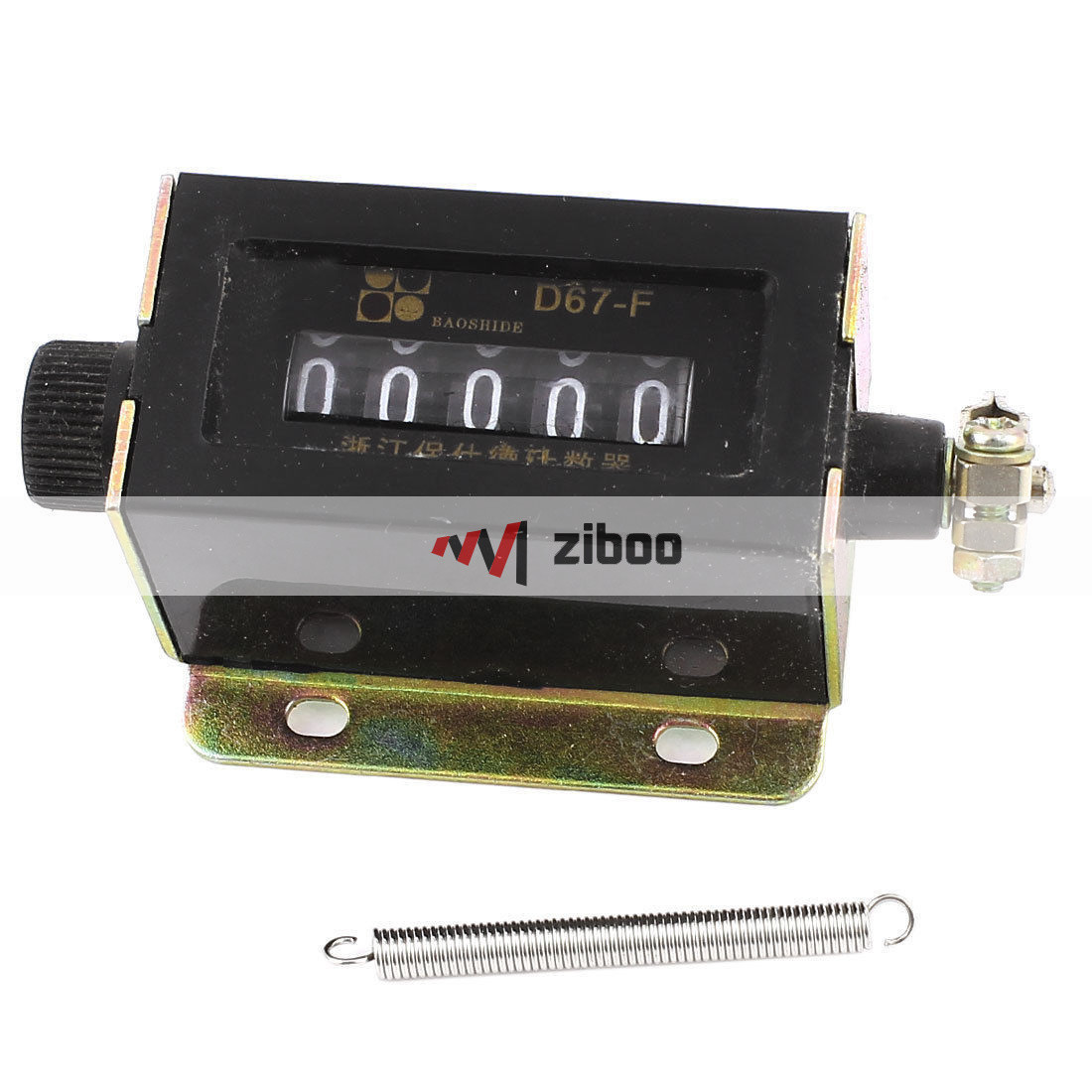 D67-F Plastic Shell 5 Digits Mechanical Pulling Counter Gold Tone 8 x 4.6×3.4cm✦