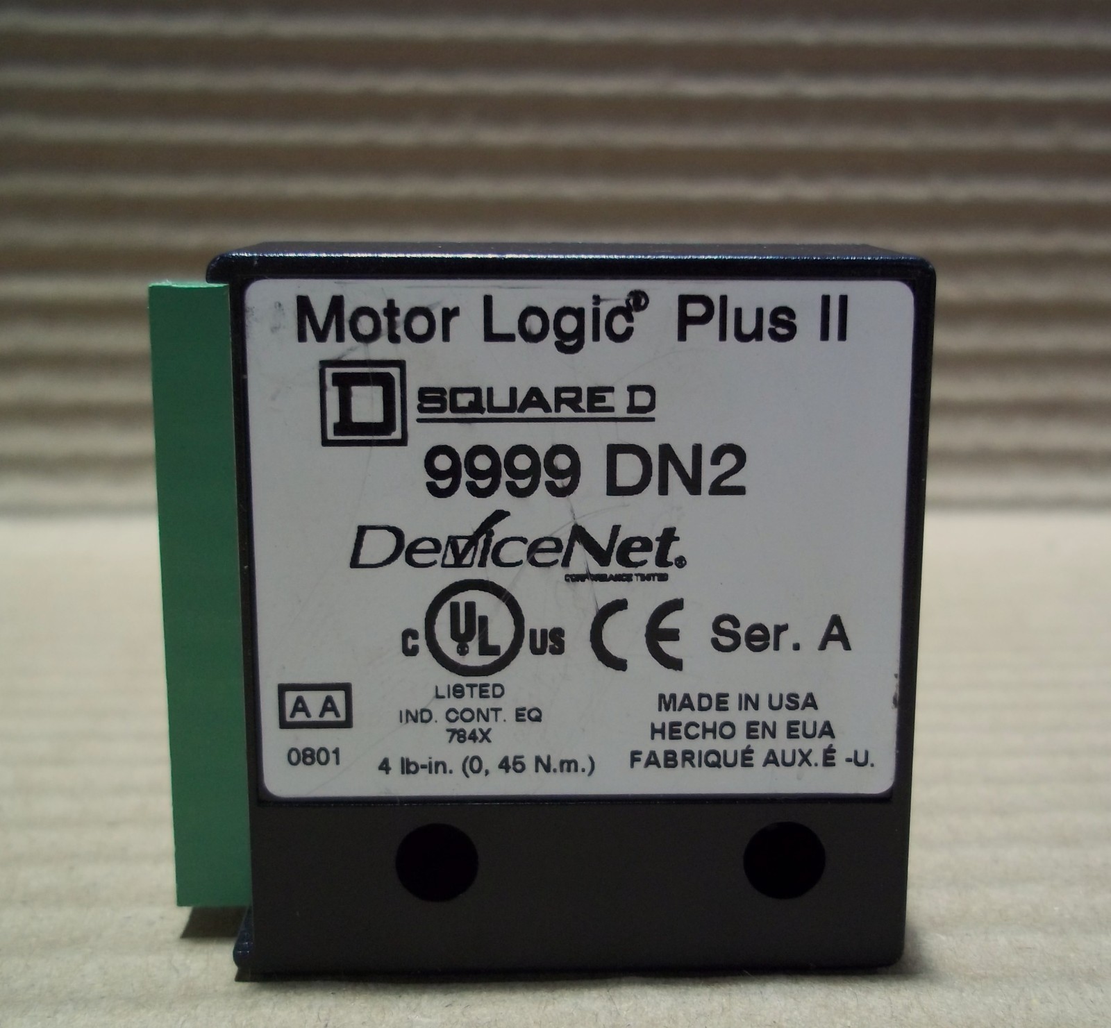 SQUARE D 9999 DN2 MOTOR LOGIC PLUS II DEVICE NET MODULE DEVICENET 9999DN2
