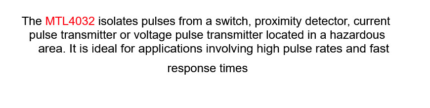MTL4032 MEASUREMENT TECHNOLOGY LTD PULSE ISOLATOR