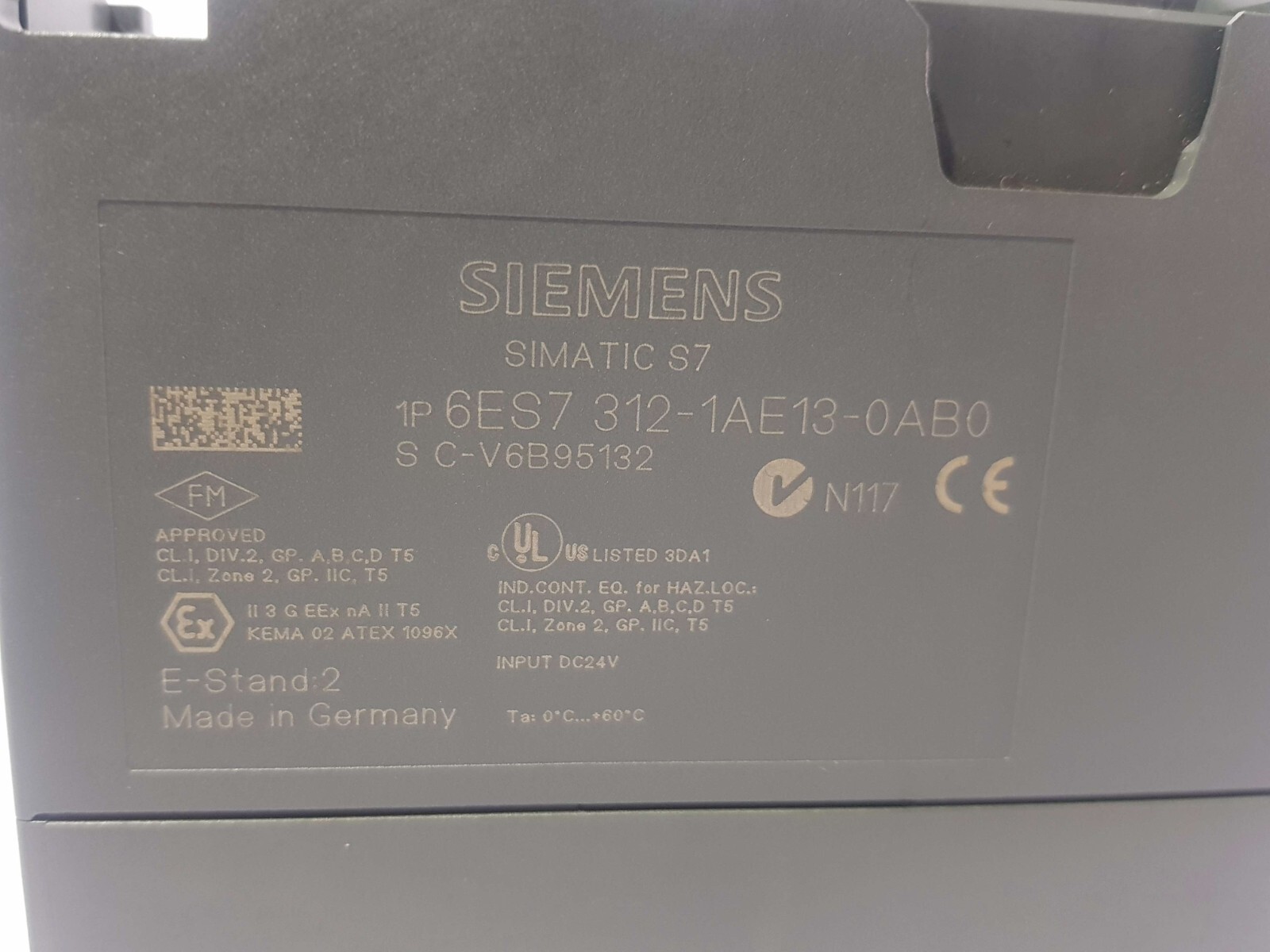 SIEMENS SIMATIC S7-300 CPU 312 6ES7 312-1AE13-0AB0 / FAST SHIP DHL OR FEDEX