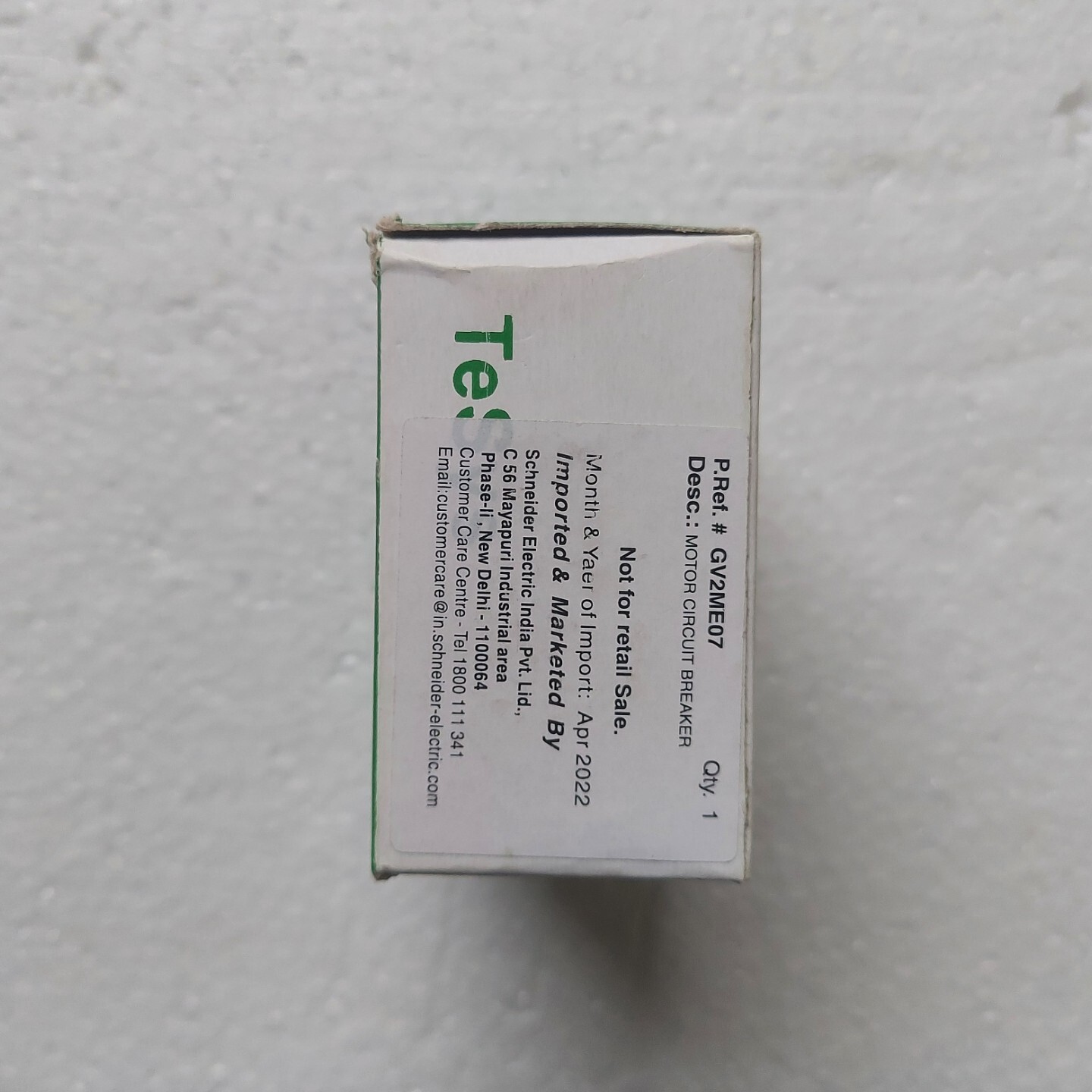 SCHNEIDER ELECTRIC GV2-ME07 Motor circuit breaker GV2ME07 MADE IN FRANCE