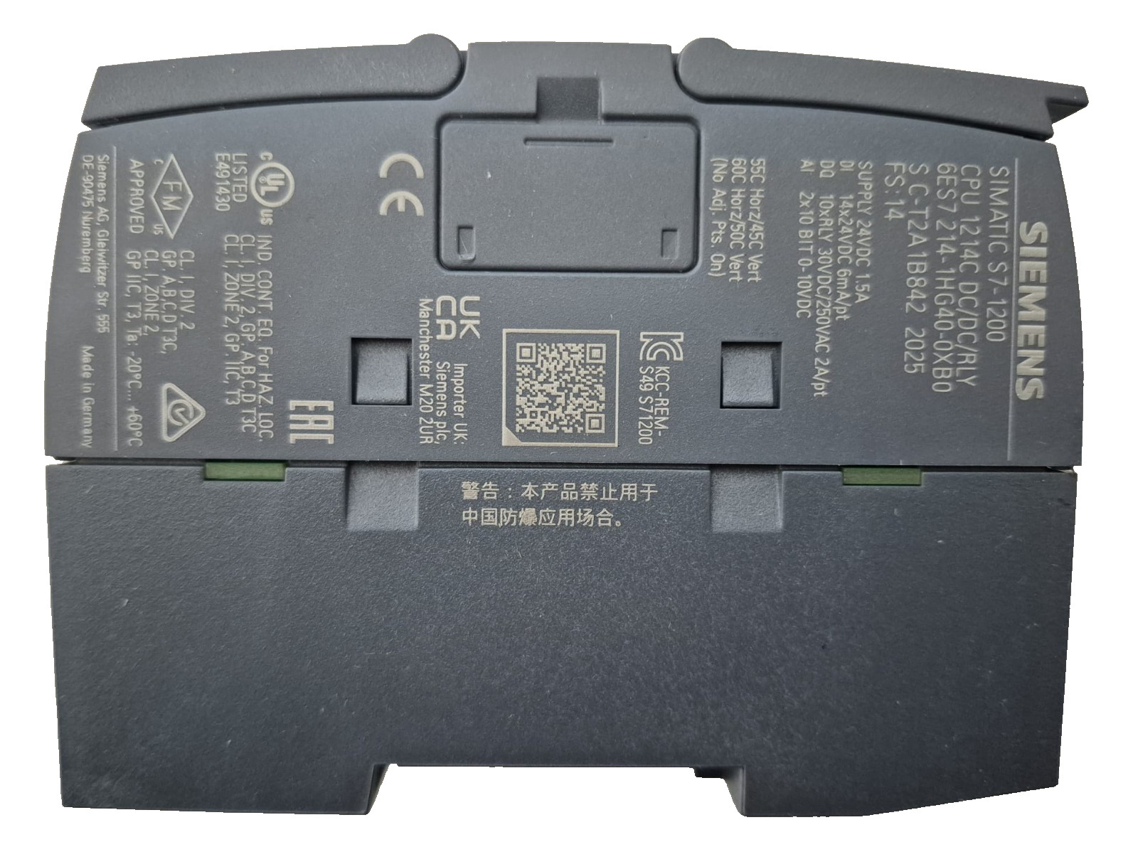 Siemens 6ES7214-1HG40-0XB0 SIMATIC S7-1200 PLC CPU Module
