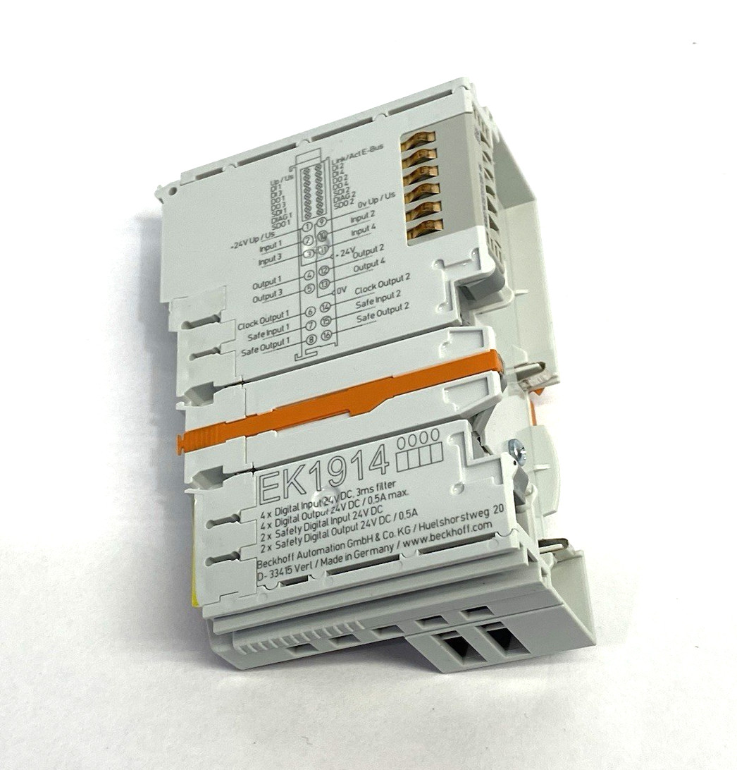 Beckhoff EK1914 EtherCAT Coupler with Integrated Digital Standard & Safety I/Os