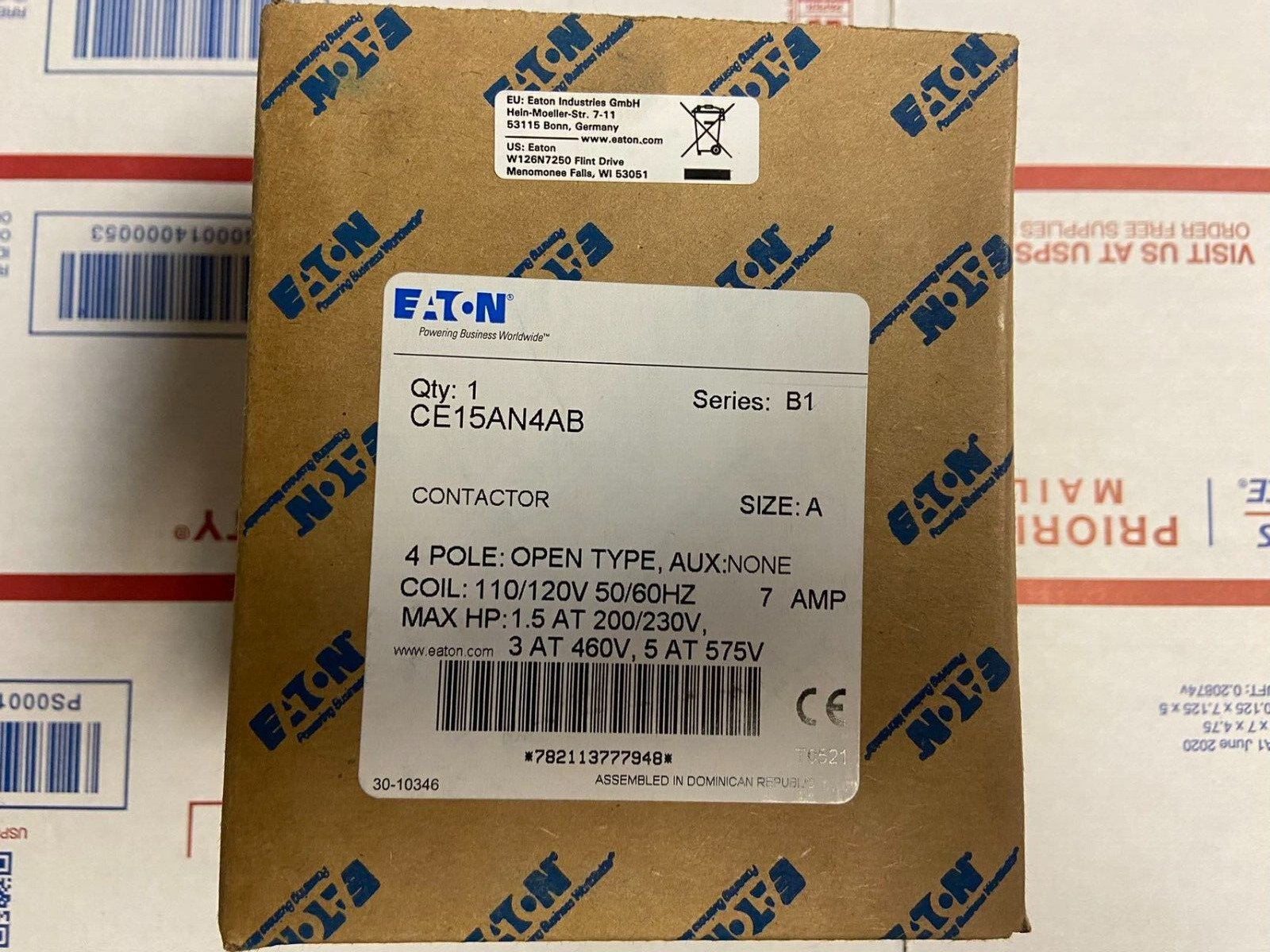 EATON CE15AN4AB 7Amp Non-reversing Contactor Freedom Size A 4-pole