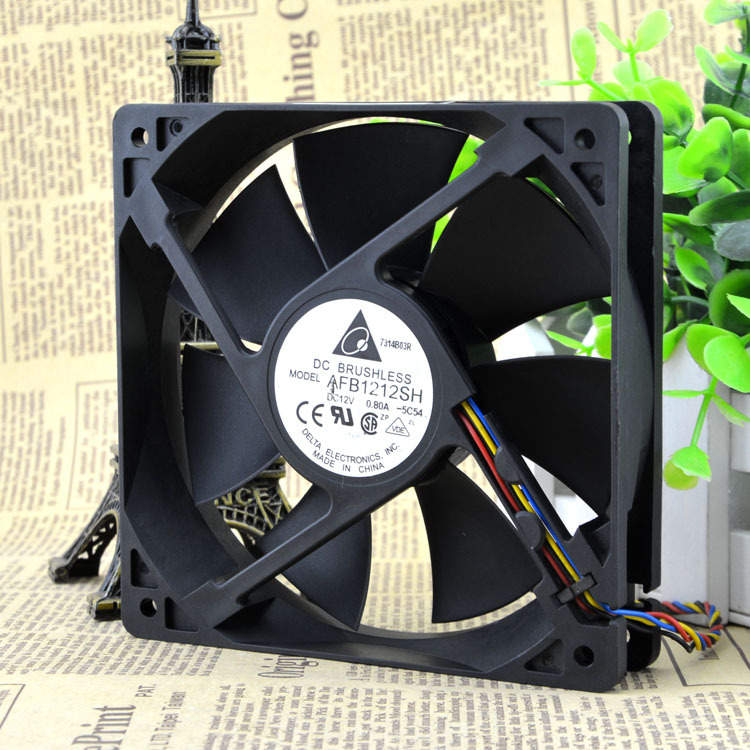 DELTA AFB1212SH 120*120*25mm 12V 0.8A 4pin PWM Case Cooling Fan #
