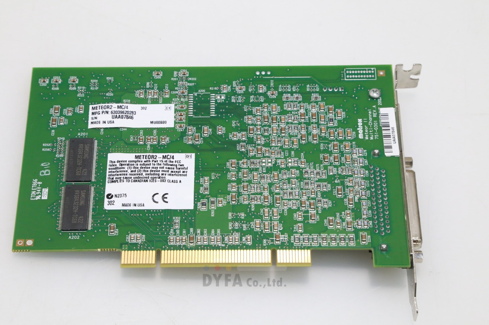MATROX Used 751_0301 REV.A ,METEOR2-MC/4 302,P/N: 63039620283 PCB-I-E-2335=6CX4