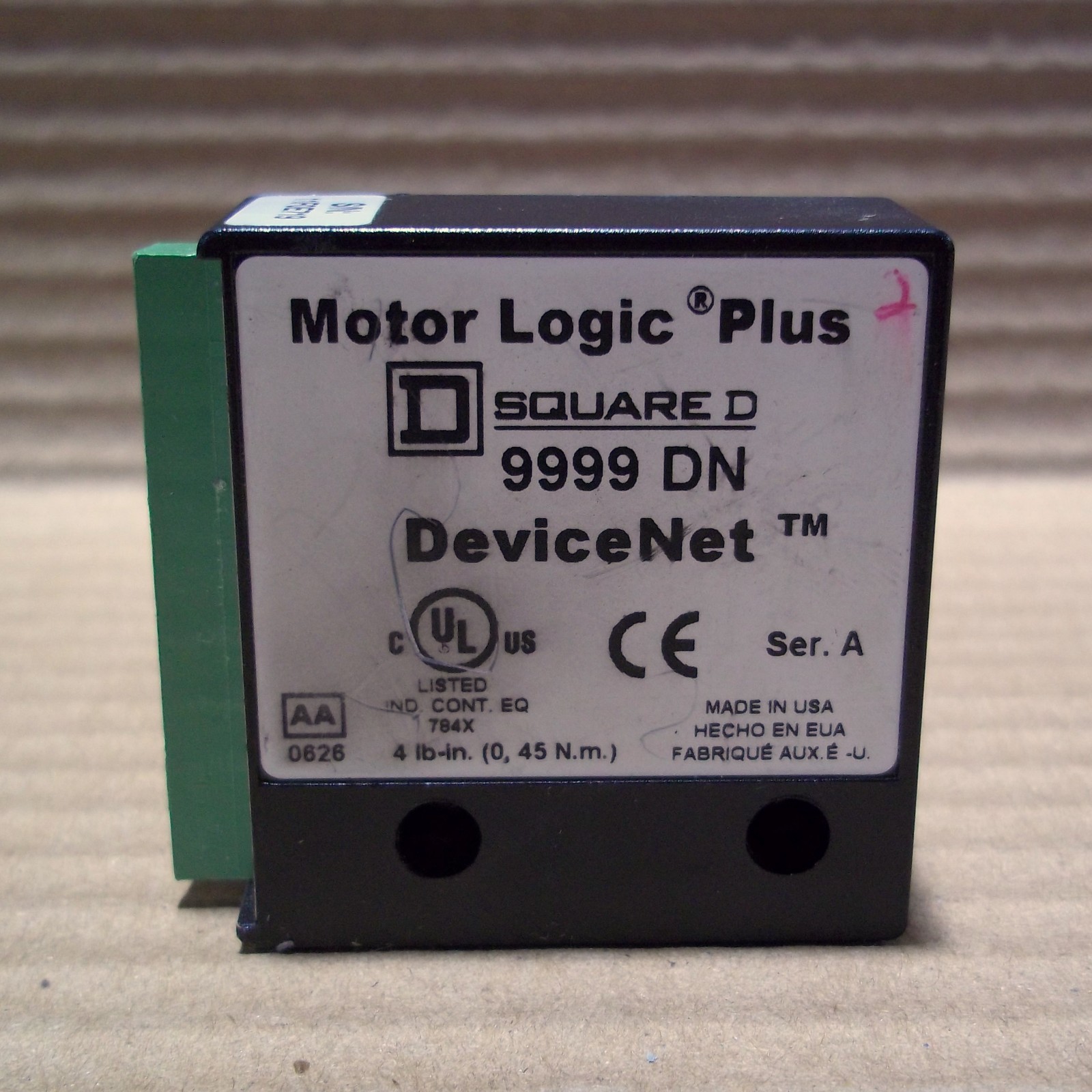SQUARE D 9999 DN MOTOR LOGIC PLUS DEVICE NET MODULE SERIES A DEVICENET 9999DN