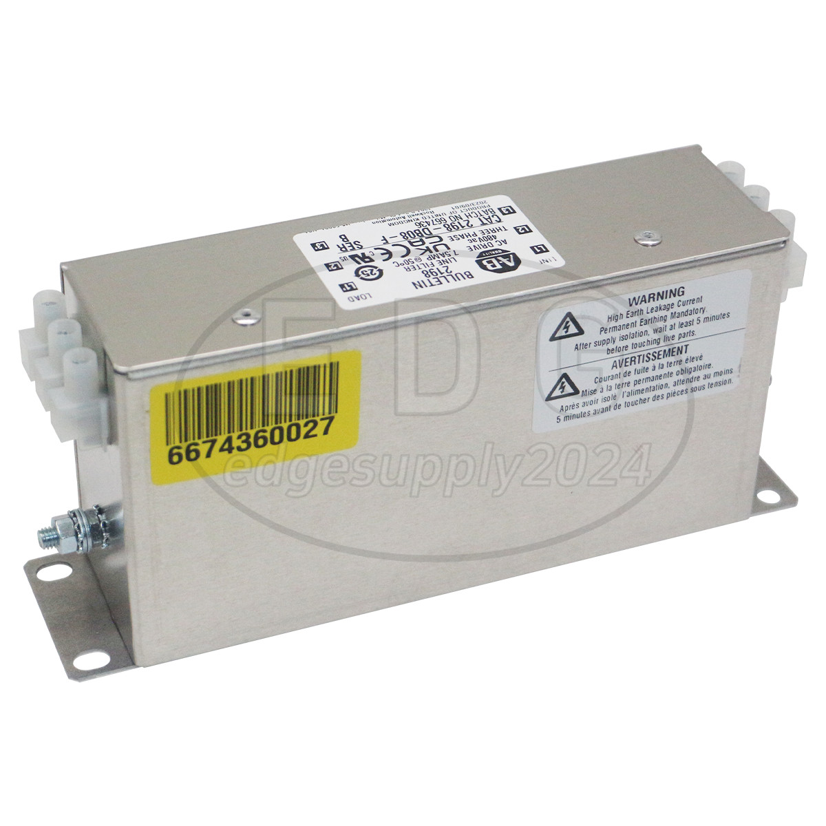 New AB 2198-DB08-F Kinetix 5500 8 Amp single and three phase EMC line filter