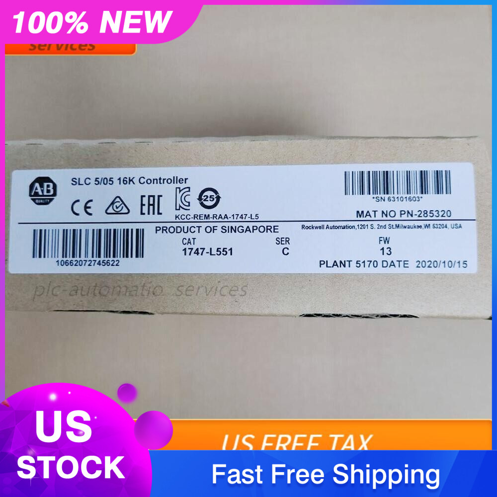 New AB 1747-L551 SLC 5/05 CPU Processor Unit Module 1747L551 US Free Tax