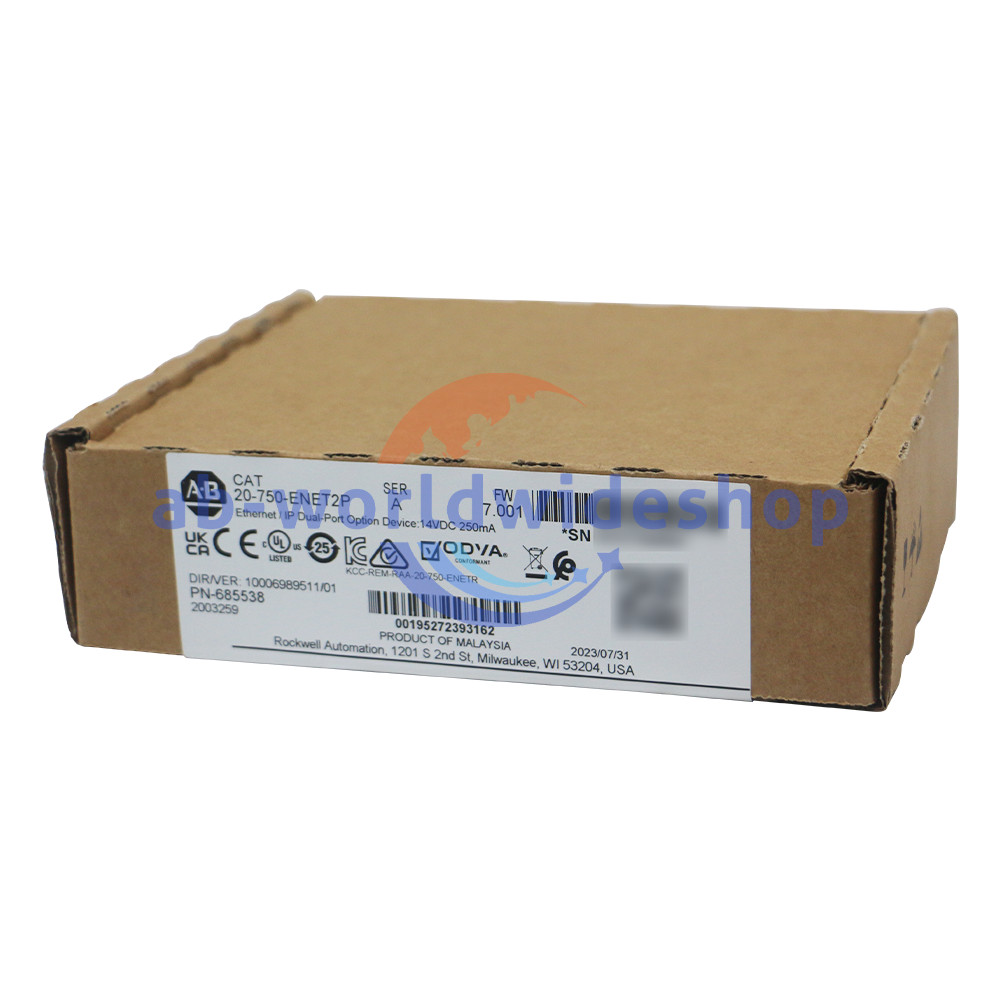 New 20-750-ENET2P Ethernet/IP Dual-port Option Device 20750ENET2P