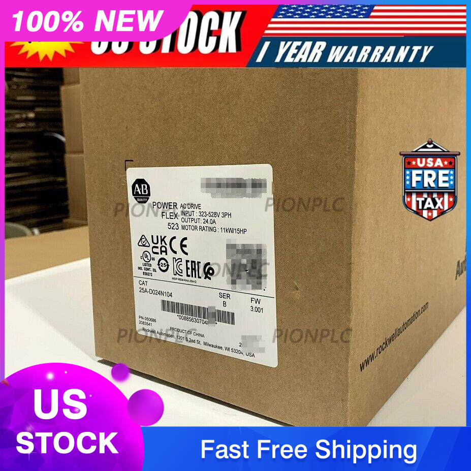 NEW AB 25A-D024N104 /B PowerFlex 523 AC Drive 11kW 15Hp Factory Sealing 1PCS