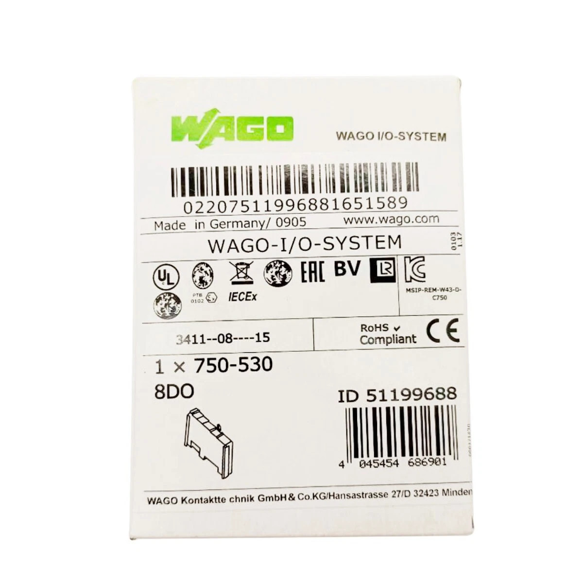 New WAGO 750-530 Digital Output PLC I/O Module